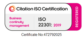 Medical Tracker ISO 22301-2019 certificate